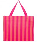 Torba shopper wzorzysta duża kolorowa na ramię z zamkiem (Pomarańczowy || Wielokolorowy || Różowy)