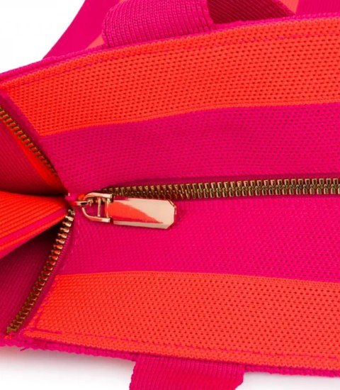 Torba shopper wzorzysta duża kolorowa na ramię z zamkiem (Pomarańczowy || Wielokolorowy || Różowy) Torba shopper wzorzysta duża kolorowa na ramię z zamkiem (Pomarańczowy || Wielokolorowy || Różowy)