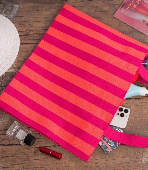 Torba shopper wzorzysta duża kolorowa na ramię z zamkiem (Pomarańczowy || Wielokolorowy || Różowy) Torba shopper wzorzysta duża kolorowa na ramię z zamkiem (Pomarańczowy || Wielokolorowy || Różowy)