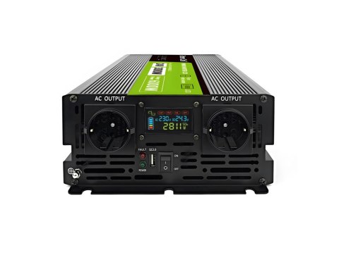 GREEN CELL PRZETWORNICA LCD 24V/230V 3000W/6000W CZYSTY SINUS INVGC24P3000LCD GREEN CELL PRZETWORNICA LCD 24V/230V 3000W/6000W CZYSTY SINUS INVGC24P3000LCD