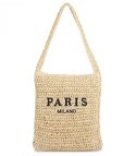 Lekka i pojemna torebka PARIS MILANO na ramię (Beżowy)