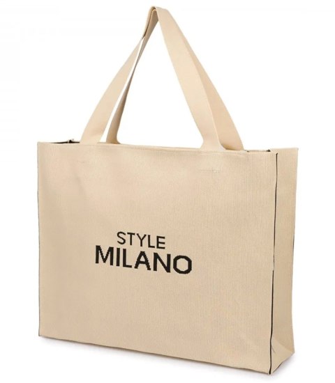 Pojemna torebka shopper STYLE MILANO (Beżowy) Pojemna torebka shopper STYLE MILANO (Beżowy)