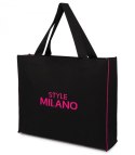 Pojemna torebka shopper STYLE MILANO (Różowy || Czarny)