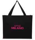 Pojemna torebka shopper STYLE MILANO (Różowy || Czarny)