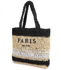 Torebka boho PARIS MILANO w paski (Beżowy)