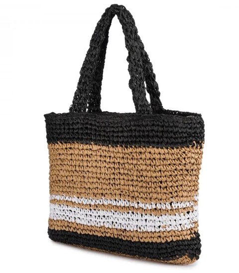 Torebka boho PARIS MILANO w paski (Brązowy) Torebka boho PARIS MILANO w paski (Brązowy)