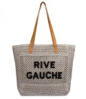 Torebka shopper boho z plecionki RIVE GAUCHE (Szary)