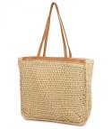 Torebka shopper z plecionki PARIS MILANO (Beżowy)