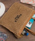 Torebka shopper z plecionki PARIS MILANO (Brązowy)