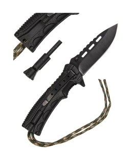 Nóż składany Mil-Tec Paracord z krzesiwem - Camo