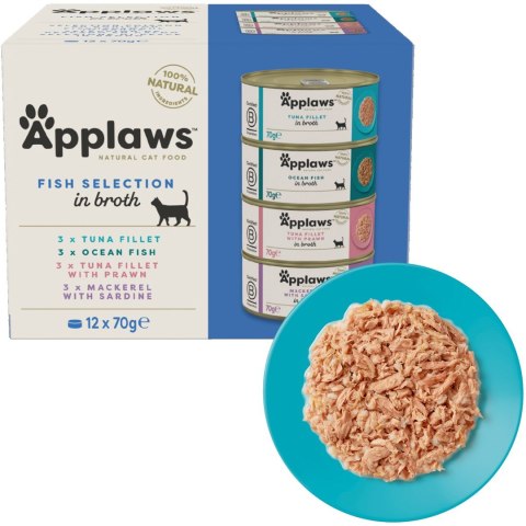 Applaws Cat Tin Multipack Fish Collection 12x70g Applaws Cat Tin Multipack Fish Collection 12x70g