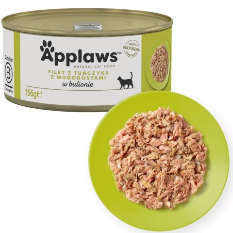 Applaws Cat Tin Tuna Fillet with Seaweed 156g Applaws Cat Tin Tuna Fillet with Seaweed 156g