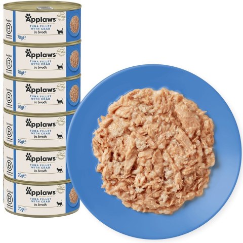Applaws Cat Tin Tuna with Crab 6x70g Applaws Cat Tin Tuna with Crab 6x70g