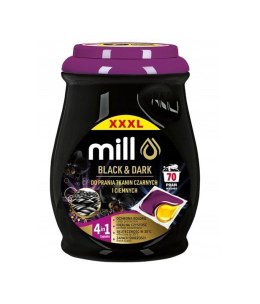 MILL PROFESSIONAL Kapsułki 2k. do prania czarnych i ciemnych Tkanin, ochrona koloru, skuteczność w 30°C, 70 szt. (opak.zb 4 szt.