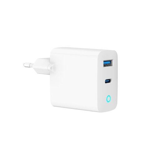 GEMBIRD 2-PORTOWA SZYBKA ŁADOWARKA SIECIOWA GAN (PD) USB (A+C), 65W, BIAŁA GEMBIRD 2-PORTOWA SZYBKA ŁADOWARKA SIECIOWA GAN (PD) USB (A+C), 65W, BIAŁA