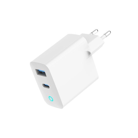 GEMBIRD 2-PORTOWA SZYBKA ŁADOWARKA SIECIOWA GAN (PD) USB (A+C), 65W, BIAŁA GEMBIRD 2-PORTOWA SZYBKA ŁADOWARKA SIECIOWA GAN (PD) USB (A+C), 65W, BIAŁA