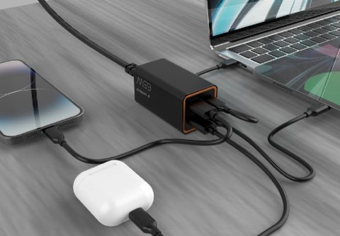 GEMBIRD 4-PORTOWA SZYBKA ŁADOWARKA SIECIOWA GAN (PD) USB (2X USB-A + 2X USB-C), 65W, CZARNA GEMBIRD 4-PORTOWA SZYBKA ŁADOWARKA SIECIOWA GAN (PD) USB (2X USB-A + 2X USB-C), 65W, CZARNA