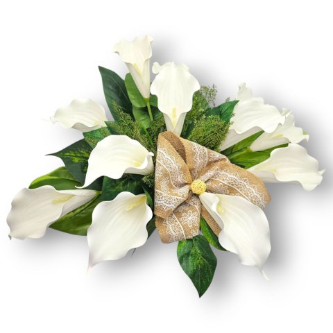 STROIK NA CMENTARZ KWIATY NA GRÓB POMNIK MISA Z OBCIĄŻENIEM KALIE