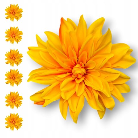 6x DALIA GŁÓWKA WYROBOWA DALIE SZTUCZNE KWIATY GŁÓWKI STROIK WIANEK