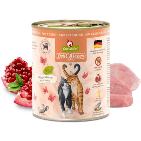 GranataPet DeliCatessen cielęcina i królik mokra karma dla kota 800g