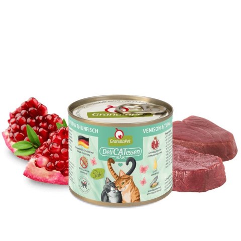 GranataPet DeliCatessen dziczyzna i tuńczyk karma mokra dla kota 200g