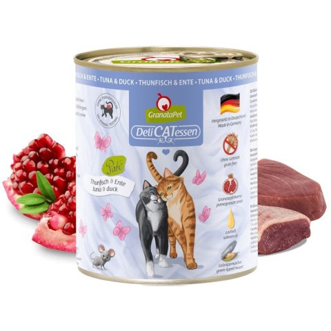 GranataPet DeliCatessen tuńczyk i kaczka mokra karma dla kota 800g
