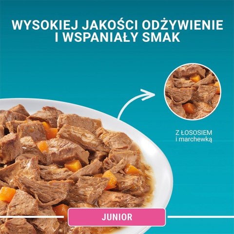 PURINA ONE JUNIOR łosoś/marchew 85g PURINA ONE JUNIOR łosoś/marchew 85g