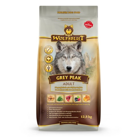 WOLFSBLUT Grey Peak Adult goat/sweet potatos 12,5kg