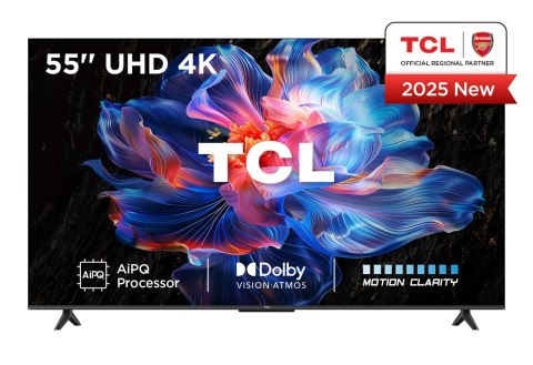 Telewizor TCL 55V6C DLED 55'' 4K Ultra HD Google TV Dolby Atmos DVB-T2 Metaliczny Telewizor TCL 55V6C DLED 55'' 4K Ultra HD Google TV Dolby Atmos DVB-T2 Metaliczny