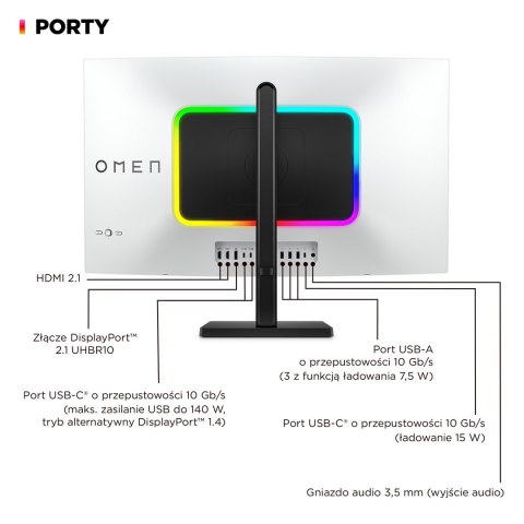 MONITOR HP OLED, UHD 31,5" OMEN Transcend 32 (9R181E9) 240Hz MONITOR HP OLED, UHD 31,5" OMEN Transcend 32 (9R181E9) 240Hz
