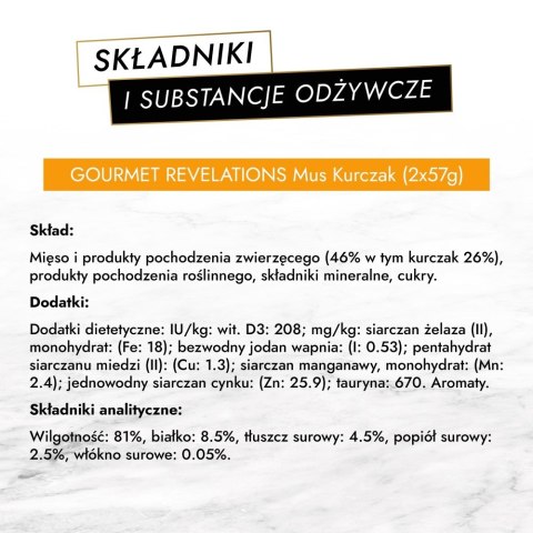 PURINA Gourmet Revelations Kurczak - mokra karma dla kota - 2x57 g PURINA Gourmet Revelations Kurczak - mokra karma dla kota - 2x57 g