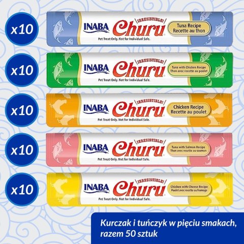 INABA CHURU Varieties Tuńczyk i Kurczak -kot 50x14g