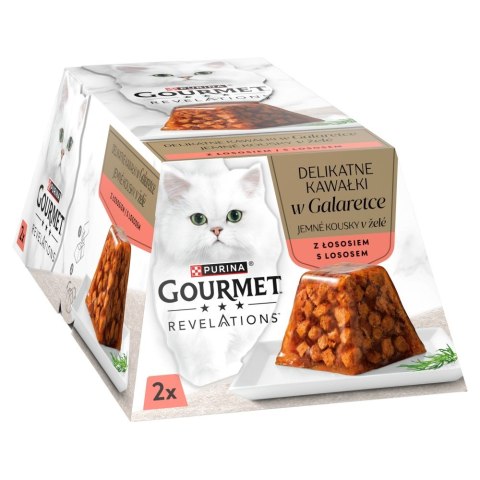 PURINA GOURMET REVELATIONS Łosoś w galaretce 2X57g PURINA GOURMET REVELATIONS Łosoś w galaretce 2X57g
