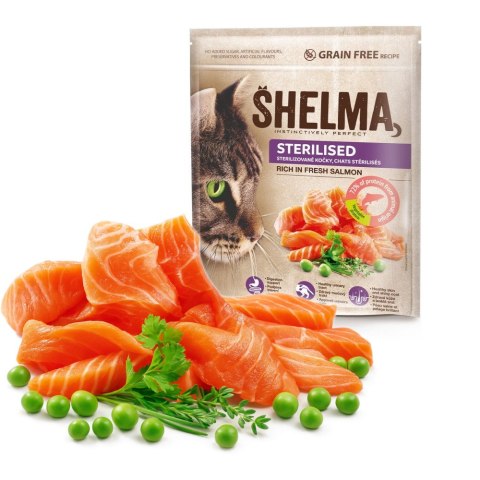 SHELMA karma sucha dla kotów sterylizowanych. Z łososiem 1.4kg SHELMA karma sucha dla kotów sterylizowanych. Z łososiem 1.4kg