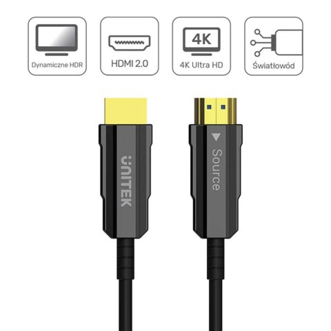 UNITEK KABEL OPTYCZNY HDMI 2.0 AOC 4K 60HZ 7M UNITEK KABEL OPTYCZNY HDMI 2.0 AOC 4K 60HZ 7M