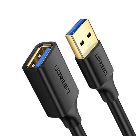 Ugreen kabel przedłużacz przejściówka USB 3.0 (żeński)-USB 3.0 (męski) 2m US129 (czarny) Ugreen kabel przedłużacz przejściówka USB 3.0 (żeński)-USB 3.0 (męski) 2m US129 (czarny)