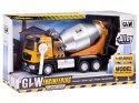 Auto budowlane Betoniarka samochód z dźwiękiem i światłem ZA5010