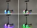 Balansowa hulajnoga SCOOTER 3-kołowa KOLOROWE ŚWIATEŁKA i MUZYKA SP0812
