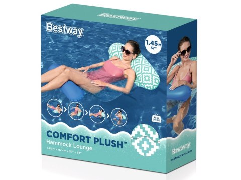 Bestway Fotel do pływania leżak hamak wodny Comfort Plush 145x87 cm 43555 Bestway Fotel do pływania leżak hamak wodny Comfort Plush 145x87 cm 43555