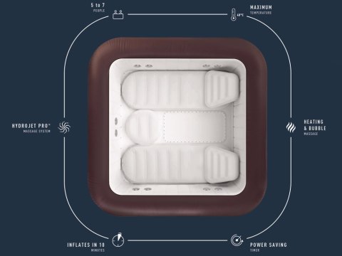 Bestway Lay-z-Spa Maldives Pro7 2025 jacuzzi WiFi aplikacja LED 5-7os 6001U