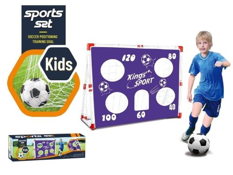 Bramka piłkarska z płachtą do celowania