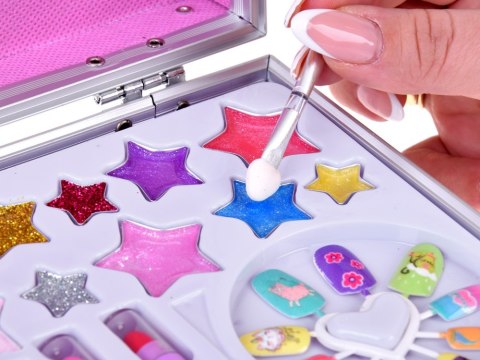 Brokatowy Kuferek piękności SYRENKA Zestaw kosmetyków do makijażu ZA5586