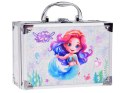 Brokatowy Kuferek piękności SYRENKA Zestaw kosmetyków do makijażu ZA5586