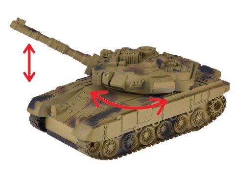 Czołg RC na Pilota Obracana Wieżyczka Światła Realistyczne dźwięki RC0728