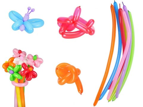 Długie Kolorowe Balony do modelowania dekoracji zabawy 100szt ZA5565