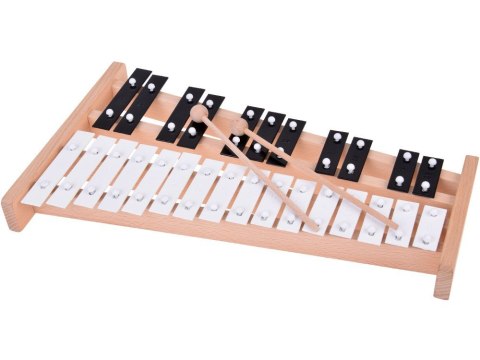 Drewniane Cymbałki dzwonki chromatyczne 27 tonów + pałeczki IN0179