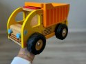 Drewniane autko Wywrotka Śmieciarka z Ruchomą Naczepą Dla Dzieci ZA1810