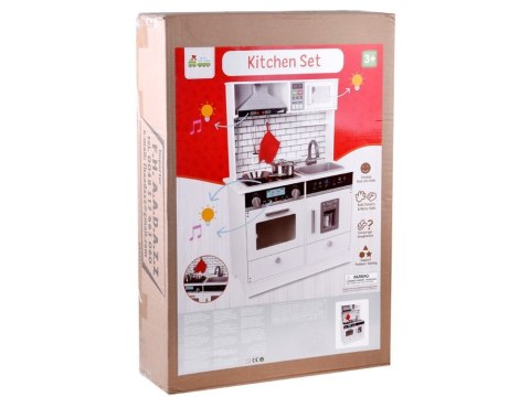 Duża kuchnia drewniana STYL SKANDYNAWSKI Światło + dźwięk AKCESORIA ZA3717