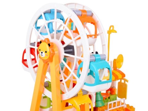 Duże kolorowe Klocki Wesołe Miasteczko Plac zabaw zjeżdżalnie 235el ZA5588