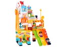 Duże kolorowe Klocki Wesołe Miasteczko Plac zabaw zjeżdżalnie 235el ZA5588